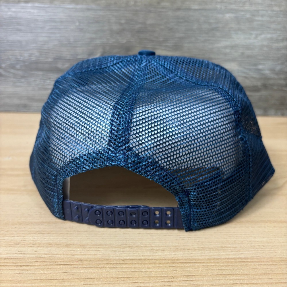 Vintage Miller Lite Hat Cap Snapback Blue Navy Trucker Beer Brewing 90s - Picture 5 of 10